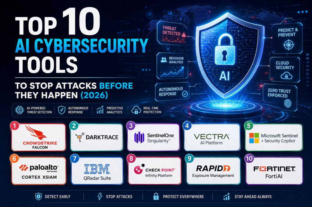 Top 10 AI Cybersecurity Tools to Stop Attacks Before They Happen (2026)
