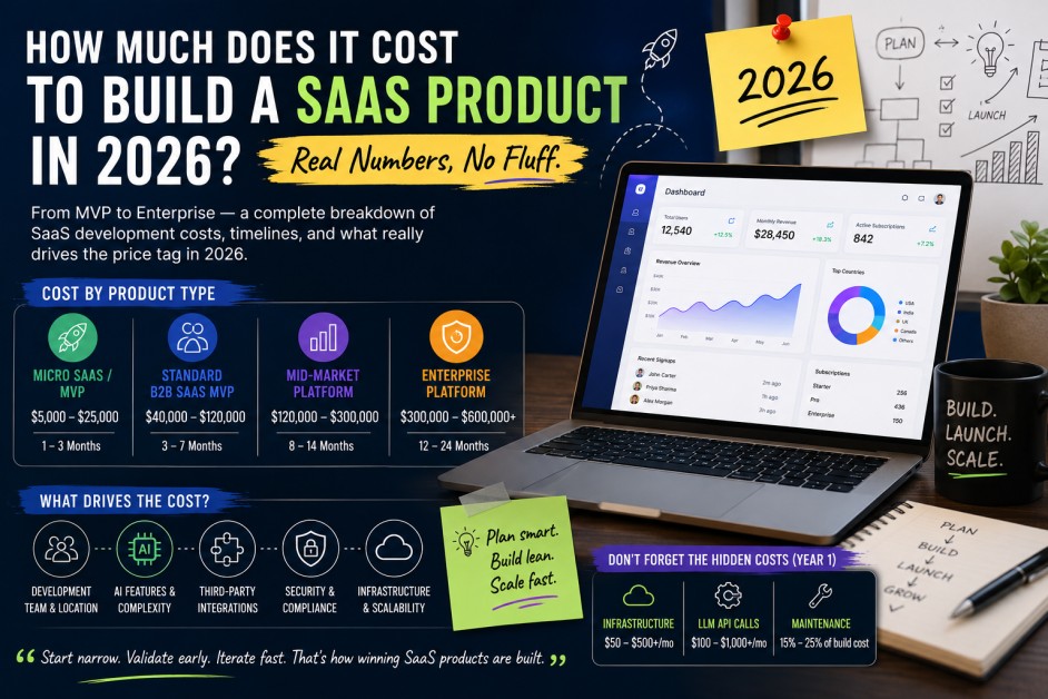 How Much Does It Cost to Build a SaaS Product in 2026? (Real Numbers, No Fluff)