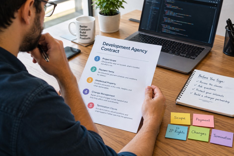 The 5 Contract Clauses Every Client Should Include Before Hiring a Dev Agency