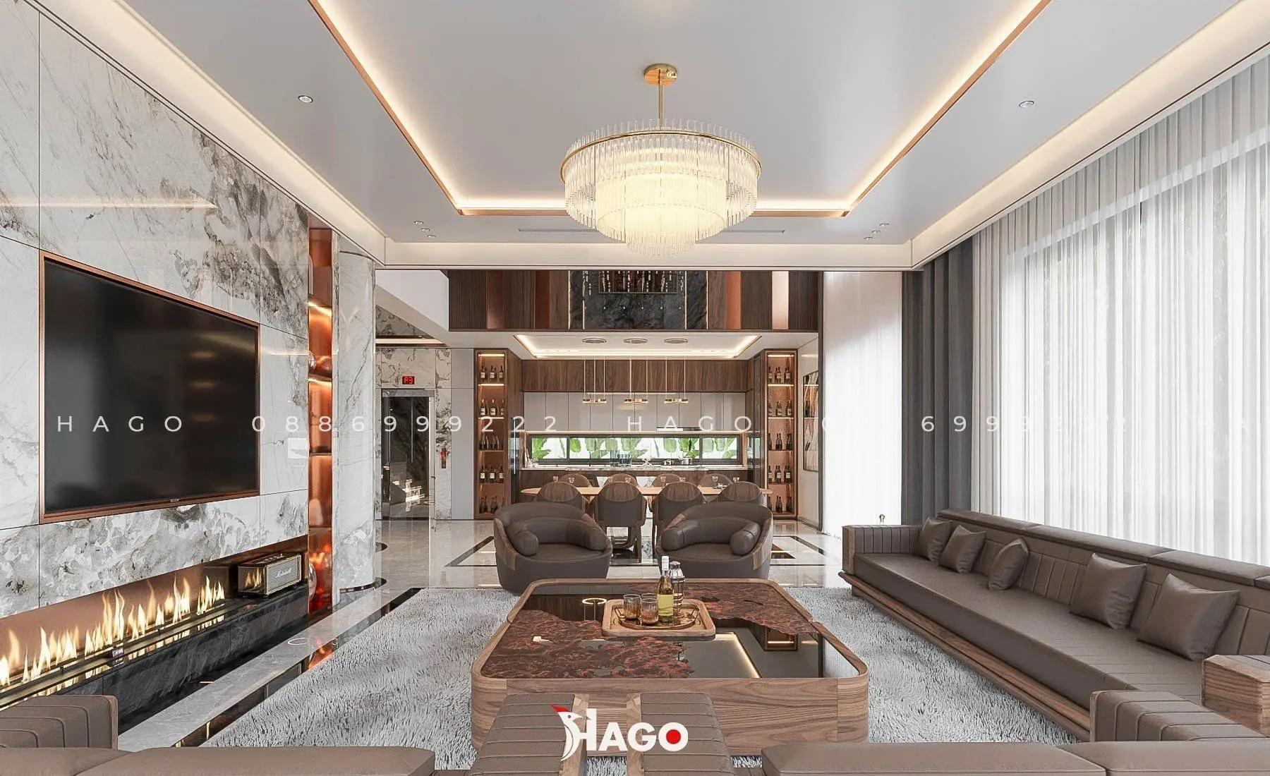 Thiết kế nội thất biệt thự gỗ óc chó – Tinh hoa nghệ thuật trong không gian sống đẳng cấp 3 Thiết kế nội thất biệt thự gỗ óc chó – Tinh hoa nghệ thuật trong không gian sống đẳng cấp