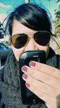 Nail Art inspired by the UK flag