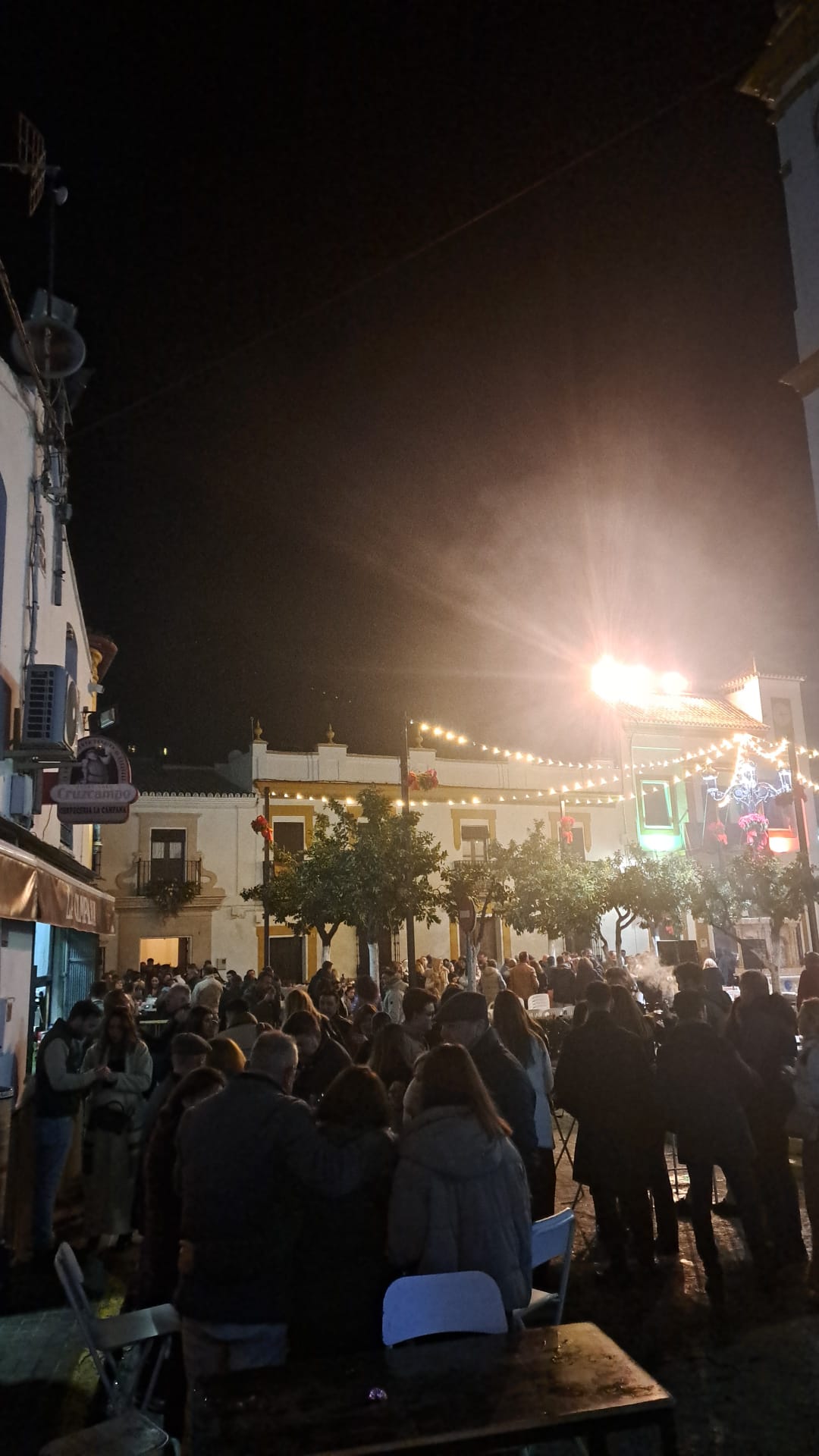 Noche maravillosa en la plaza