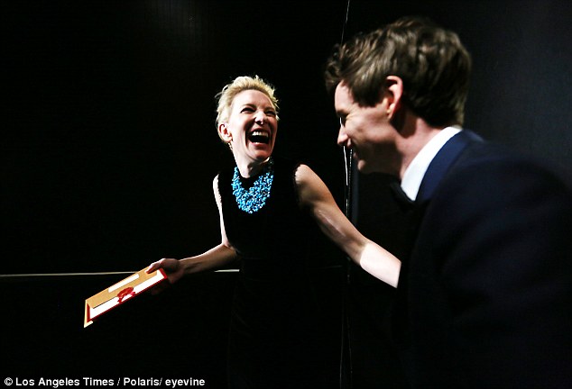Good times: The two shared laugh backstage