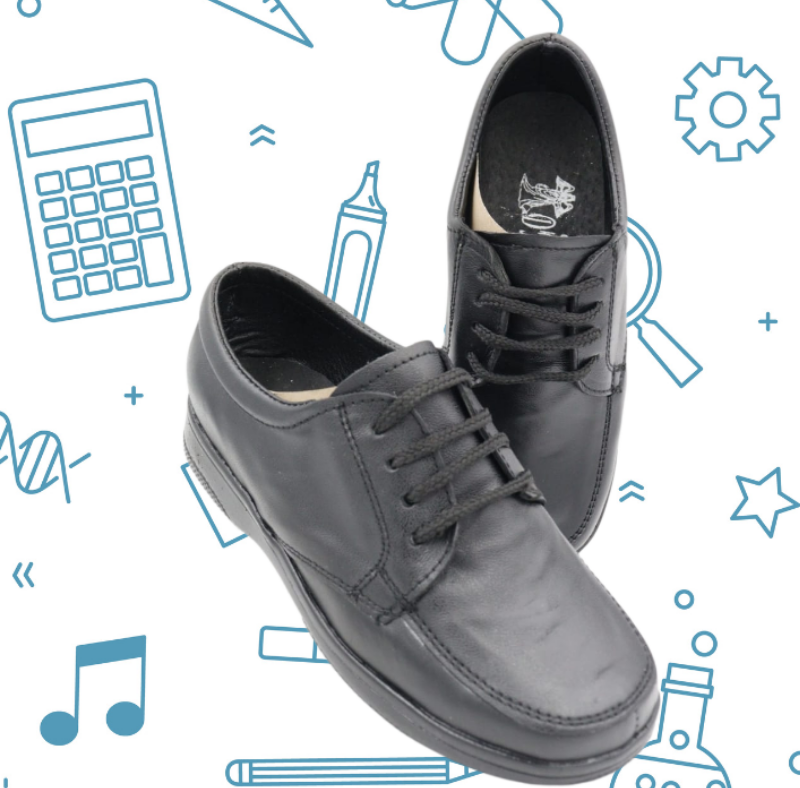 Zapato Escolar Negro 0100