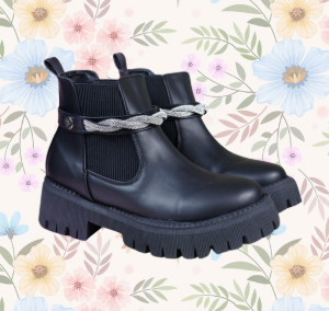 Bota Negro Plata 1050