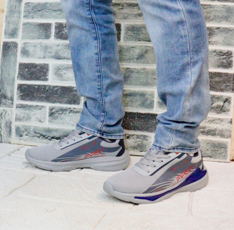 Tennis Gris Marino Rojo 270