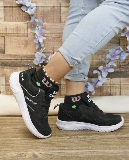 Tenis Negro Blanco 504