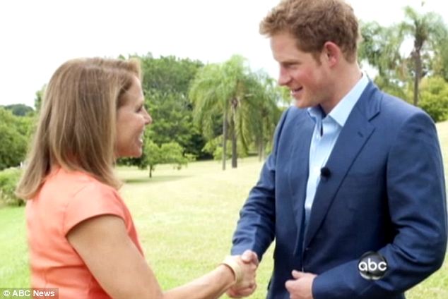 Meeting: Ms Couric said that she was very nervous before meeting the Royals but that they 'couldn't be nicer'