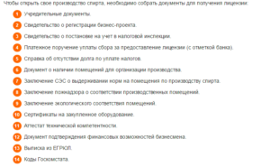 Получение лицензии на мини спирт завод
