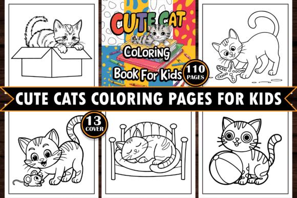 Cute Cats Coloring Book Cover