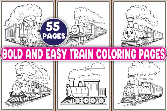 Bold and Easy Train Coloring Pages Preview