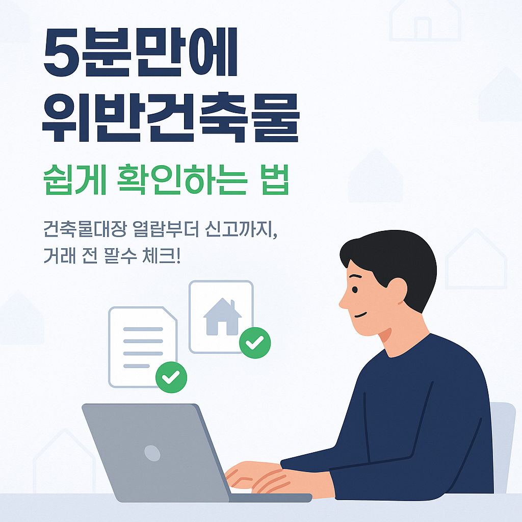 건축물대장으로 위반건축물 확인하는 법, 5분이면 충분합니다.