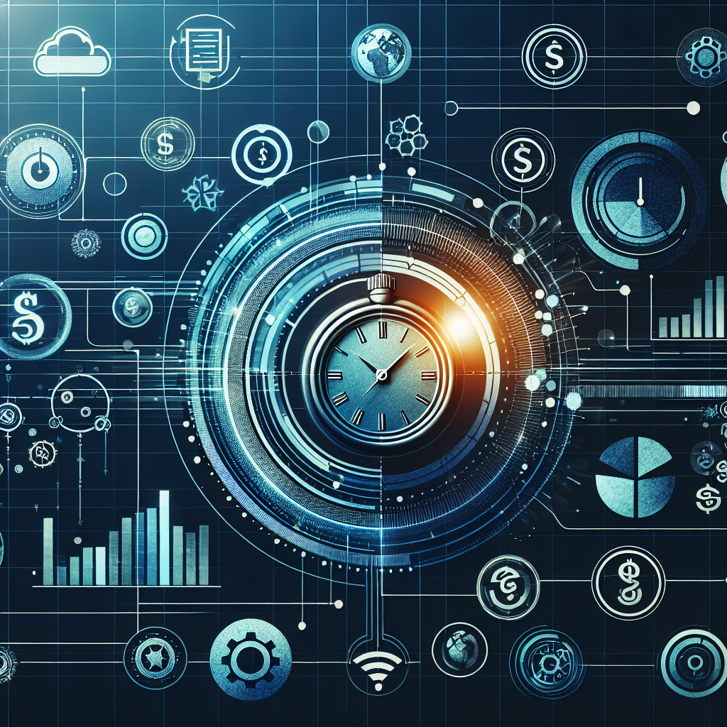 Generate an image illustrating the concept of 'time and cost savings' in business, with abstract symbols of clocks, money, and charts transforming into resources being freed up for strategic planning, all orchestrated by 'De Afspraakplanners'. Use a futuristic, sleek design to convey efficiency.