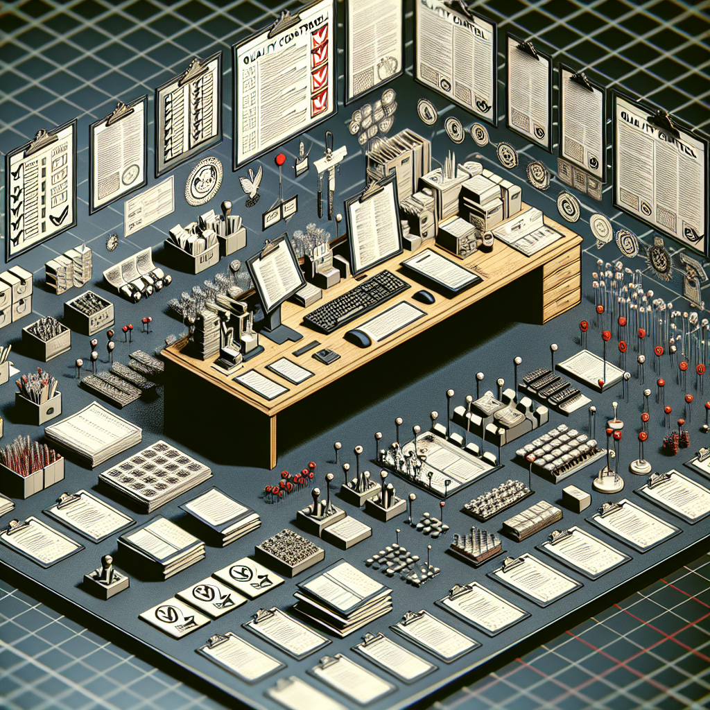 Generate an image of a quality control desk where appointments are being meticulously reviewed. The desk is filled with checklists, stamps, and approval stickers, embodying a meticulous approach to quality assurance. The setting conveys a sense of precision and dedication to maintaining high standards.