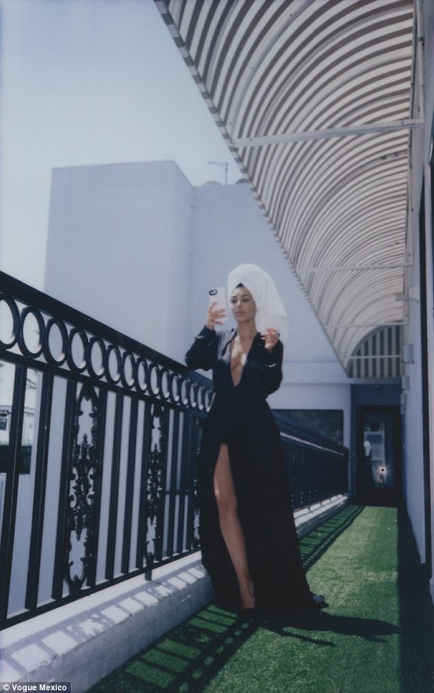 More facts: 'I really loved the old Hollywood glamour vibe. On set, Rob Scheppy did my glam. Scroll down to see all of the exclusive BTS Polaroids. Proceeds from the sales of this issue will go toward Mexico earthquake relief through Project Paz'