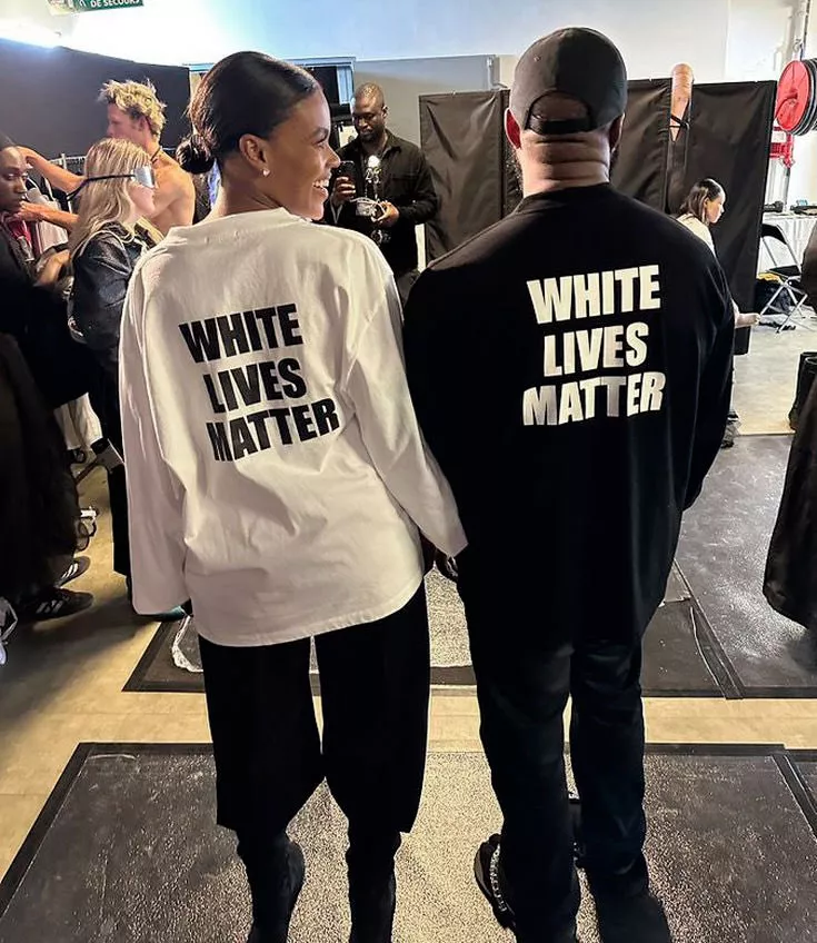 Футболки White lives matter на показе Yeezy в Парижеnbsp;