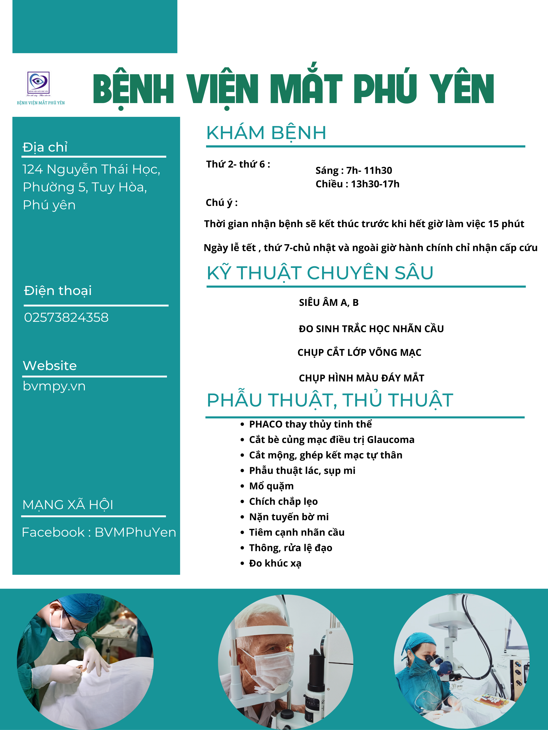 Dịch vụ BV Mắt Phú Yên