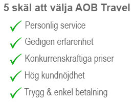 AOB Travel KRYSSNINGAR & SKRÄDDARSYDDA PAKETRESOR!