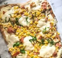 Four Cheese Corn Mushroom Pizza (v) (S)