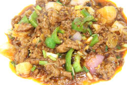 Shredded Beef with Chinese Black Bean Sauce and Green Pepper.