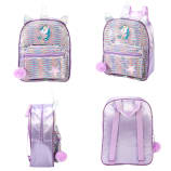 Playtoy sequin front pocket backpack (starunicorn)