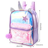 Playtoy sequin with front pocket backpack(Unicorn)