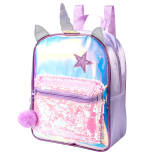 Playtoy sequin with front pocket backpack(Unicorn)