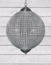 Medium Chrome Globe Chandelier