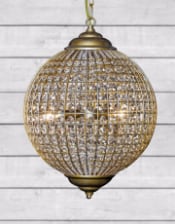 Medium Gold Globe Chandelier