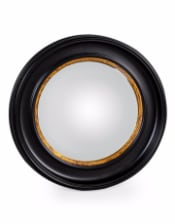 Round Black Large Convex Mirror