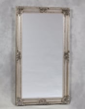 Large Silver Rectangular Classic Mirror