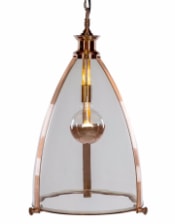 Copper and Glass Large Lantern Ceiling Light