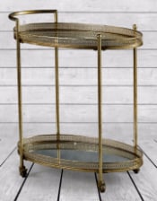 Antique Gold Metal Trolley