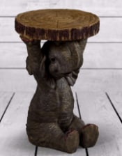 Elephant Holding "Trunk Slice" Side Table