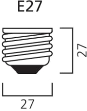 LED 3w Large Globe Retro Filament Bulb with Silver Crown (E27 Large Edison Screw