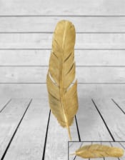 Large Gold Feather Wall Decor