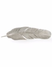 Large Silver Feather Wall Decor