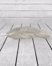 Large Silver Feather Wall Decor