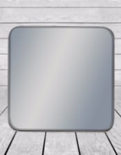 Medium Square Silver Framed Arden Wall Mirror