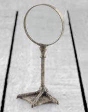 Silver Bird Leg Table Magnifying Glass