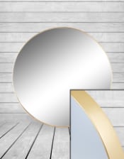 Extra Large Round Gold Framed Arden Wall Mirror