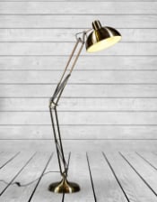 Vintage Gold Extra Large Classic Desk Style Floor Lamp