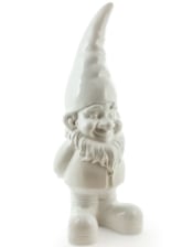 Giant Bright White Standing Gnome Figure