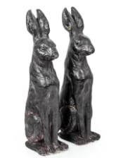 Pair of Small Rustic Rabbit Figures (1 PAIR PER CARTON)