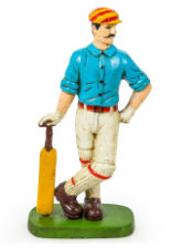 Cast Iron Antiqued Cricketer Door Stop