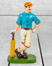 Cast Iron Antiqued Cricketer Door Stop