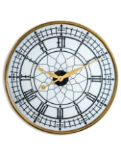 Large Gold Framed Backlit Wall Clock