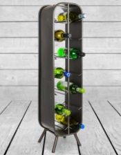 Camden Metal Industrial Large 14 Bottle Wine Rack