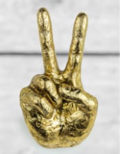Gold Set of 4 Peace Wall Hands