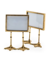 Pair of Antique Gold 5x7" Duck Feet Landscape Photo Frames